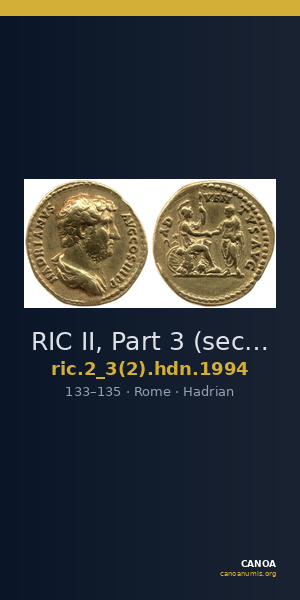 RIC II, Part 3 (second edition) Hadrian 1994 — CANOA