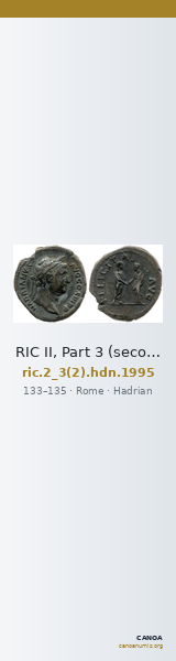 RIC II, Part 3 (second edition) Hadrian 1995 — CANOA