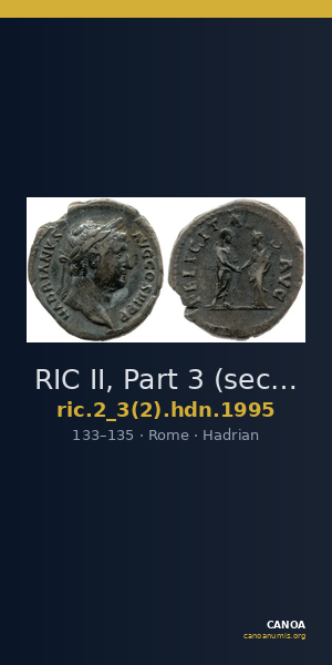 RIC II, Part 3 (second edition) Hadrian 1995 — CANOA