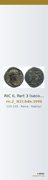 RIC II, Part 3 (second edition) Hadrian 1996 — CANOA