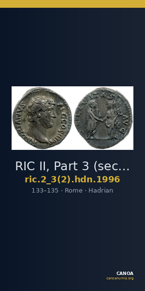 RIC II, Part 3 (second edition) Hadrian 1996 — CANOA