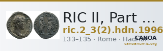 RIC II, Part 3 (second edition) Hadrian 1996 — CANOA