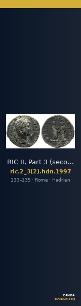 RIC II, Part 3 (second edition) Hadrian 1997 — CANOA