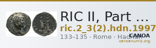 RIC II, Part 3 (second edition) Hadrian 1997 — CANOA