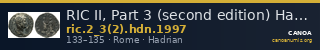 RIC II, Part 3 (second edition) Hadrian 1997 — CANOA