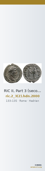 RIC II, Part 3 (second edition) Hadrian 2000 — CANOA