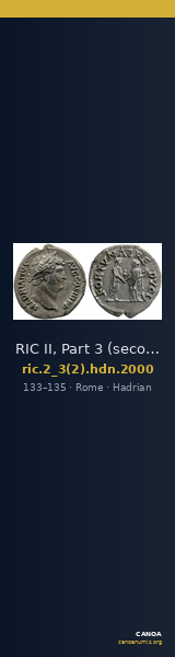 RIC II, Part 3 (second edition) Hadrian 2000 — CANOA