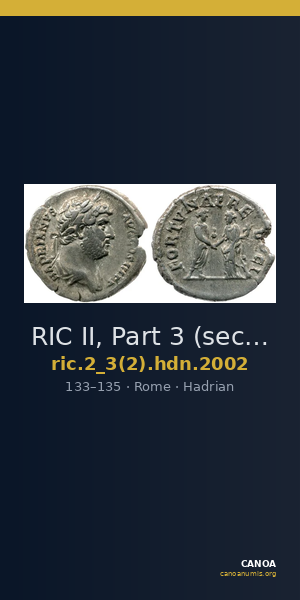RIC II, Part 3 (second edition) Hadrian 2002 — CANOA