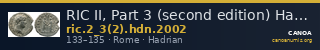 RIC II, Part 3 (second edition) Hadrian 2002 — CANOA