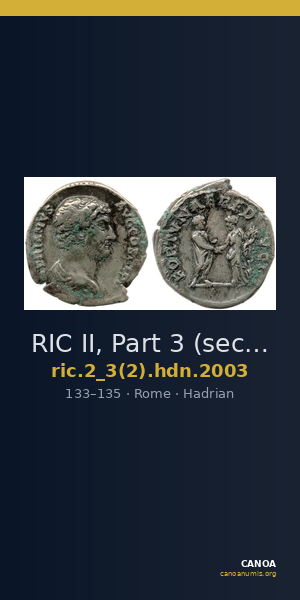 RIC II, Part 3 (second edition) Hadrian 2003 — CANOA