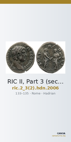 RIC II, Part 3 (second edition) Hadrian 2006 — CANOA