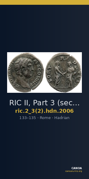 RIC II, Part 3 (second edition) Hadrian 2006 — CANOA