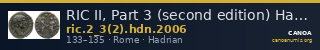 RIC II, Part 3 (second edition) Hadrian 2006 — CANOA