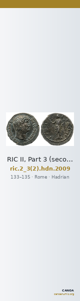 RIC II, Part 3 (second edition) Hadrian 2009 — CANOA