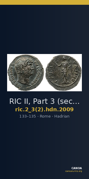 RIC II, Part 3 (second edition) Hadrian 2009 — CANOA