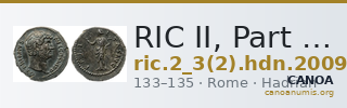 RIC II, Part 3 (second edition) Hadrian 2009 — CANOA