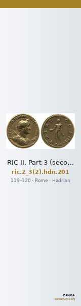 RIC II, Part 3 (second edition) Hadrian 201 — CANOA