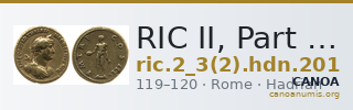 RIC II, Part 3 (second edition) Hadrian 201 — CANOA
