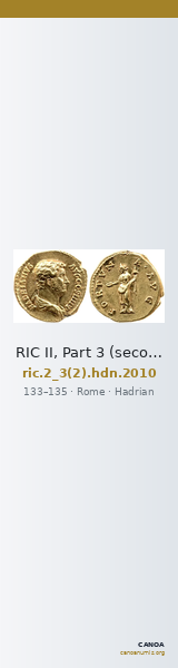 RIC II, Part 3 (second edition) Hadrian 2010 — CANOA