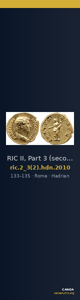 RIC II, Part 3 (second edition) Hadrian 2010 — CANOA