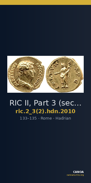 RIC II, Part 3 (second edition) Hadrian 2010 — CANOA