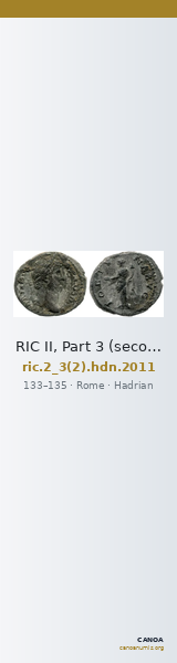 RIC II, Part 3 (second edition) Hadrian 2011 — CANOA