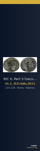 RIC II, Part 3 (second edition) Hadrian 2011 — CANOA