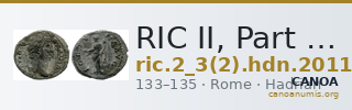 RIC II, Part 3 (second edition) Hadrian 2011 — CANOA