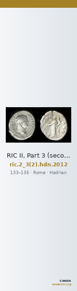 RIC II, Part 3 (second edition) Hadrian 2012 — CANOA