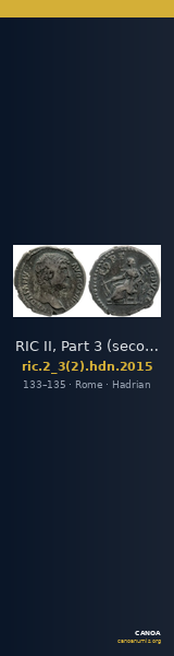 RIC II, Part 3 (second edition) Hadrian 2015 — CANOA