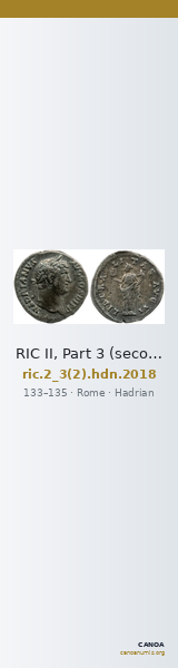 RIC II, Part 3 (second edition) Hadrian 2018 — CANOA