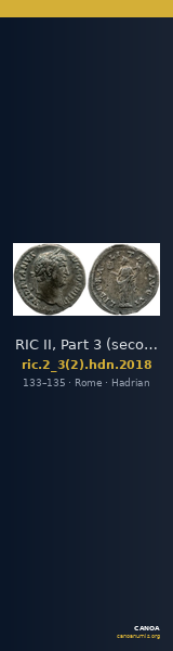 RIC II, Part 3 (second edition) Hadrian 2018 — CANOA