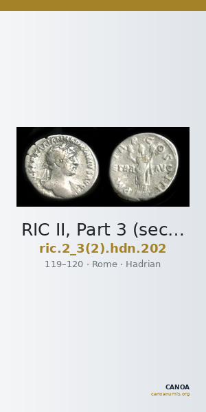 RIC II, Part 3 (second edition) Hadrian 202 — CANOA