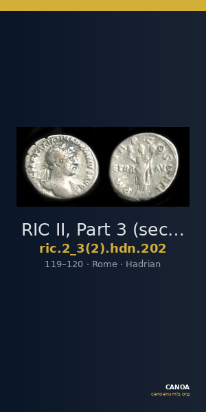 RIC II, Part 3 (second edition) Hadrian 202 — CANOA