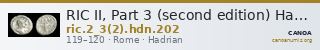 RIC II, Part 3 (second edition) Hadrian 202 — CANOA