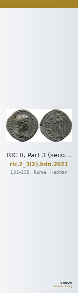 RIC II, Part 3 (second edition) Hadrian 2021 — CANOA