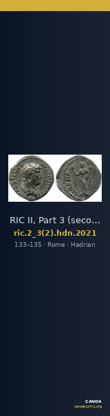 RIC II, Part 3 (second edition) Hadrian 2021 — CANOA