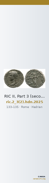 RIC II, Part 3 (second edition) Hadrian 2025 — CANOA