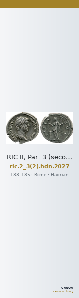 RIC II, Part 3 (second edition) Hadrian 2027 — CANOA