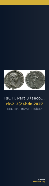 RIC II, Part 3 (second edition) Hadrian 2027 — CANOA