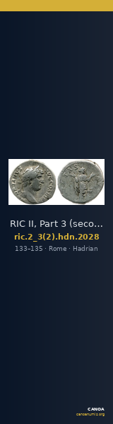 RIC II, Part 3 (second edition) Hadrian 2028 — CANOA