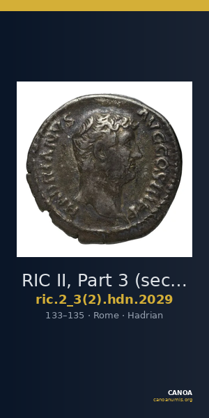 RIC II, Part 3 (second edition) Hadrian 2029 — CANOA