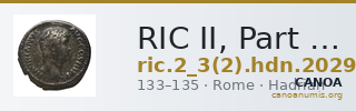 RIC II, Part 3 (second edition) Hadrian 2029 — CANOA