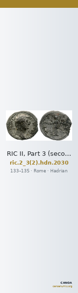 RIC II, Part 3 (second edition) Hadrian 2030 — CANOA