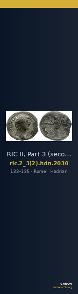 RIC II, Part 3 (second edition) Hadrian 2030 — CANOA