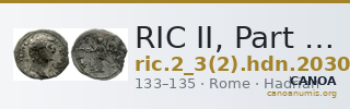 RIC II, Part 3 (second edition) Hadrian 2030 — CANOA