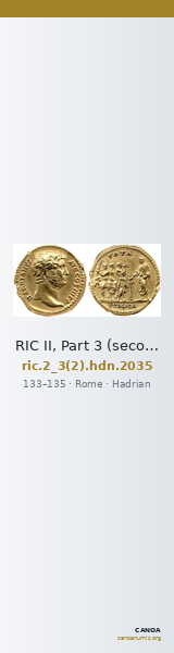 RIC II, Part 3 (second edition) Hadrian 2035 — CANOA