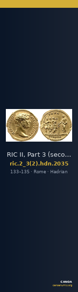 RIC II, Part 3 (second edition) Hadrian 2035 — CANOA