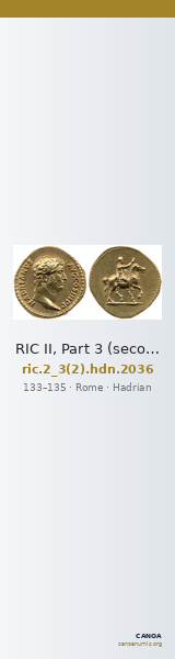 RIC II, Part 3 (second edition) Hadrian 2036 — CANOA