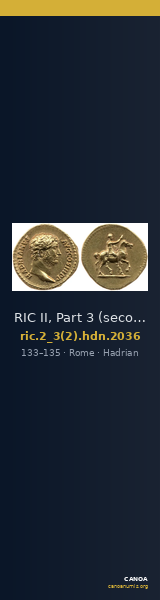 RIC II, Part 3 (second edition) Hadrian 2036 — CANOA